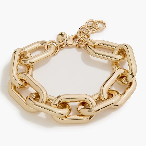 J. Crew Chunky Gold Link Bracelet/NWT - Picture 1 of 9